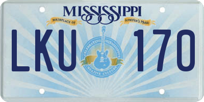 MS license plate LKU170