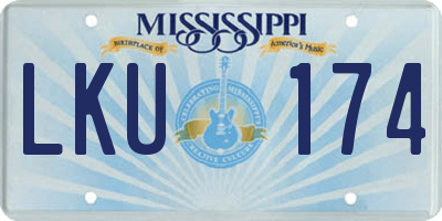 MS license plate LKU174
