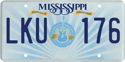 MS license plate LKU176