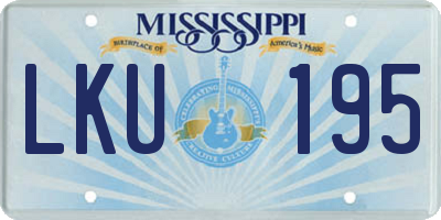 MS license plate LKU195