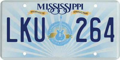 MS license plate LKU264