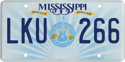 MS license plate LKU266