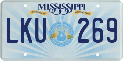 MS license plate LKU269