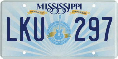 MS license plate LKU297