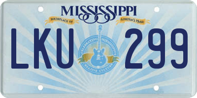MS license plate LKU299