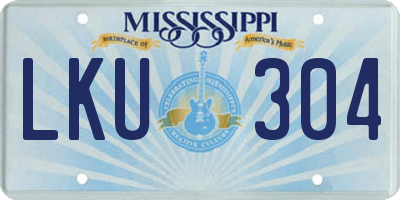 MS license plate LKU304