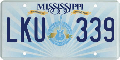 MS license plate LKU339