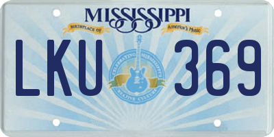 MS license plate LKU369