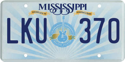 MS license plate LKU370