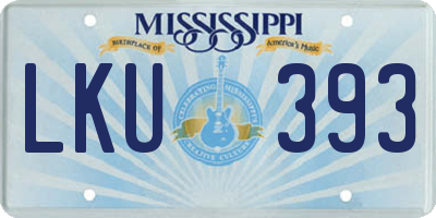 MS license plate LKU393