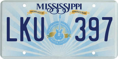MS license plate LKU397