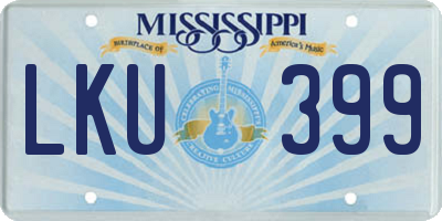 MS license plate LKU399