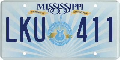 MS license plate LKU411
