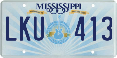 MS license plate LKU413