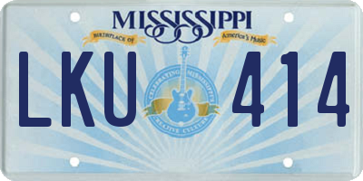 MS license plate LKU414