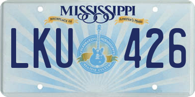MS license plate LKU426