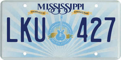 MS license plate LKU427