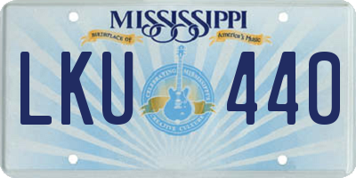 MS license plate LKU440