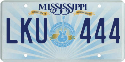 MS license plate LKU444