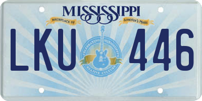 MS license plate LKU446