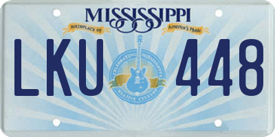 MS license plate LKU448