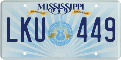 MS license plate LKU449