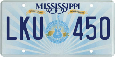 MS license plate LKU450