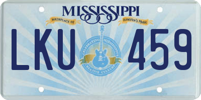MS license plate LKU459
