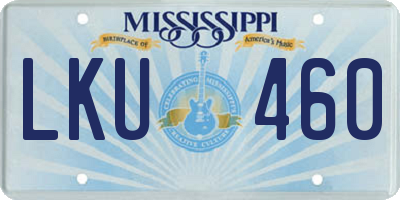 MS license plate LKU460