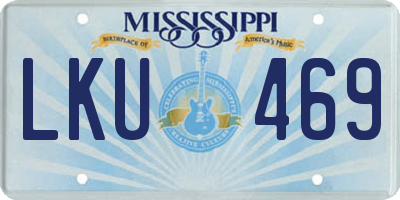 MS license plate LKU469