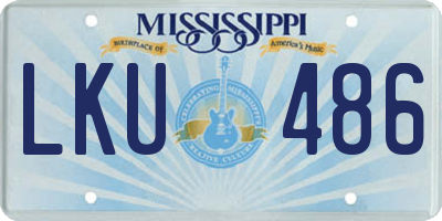 MS license plate LKU486