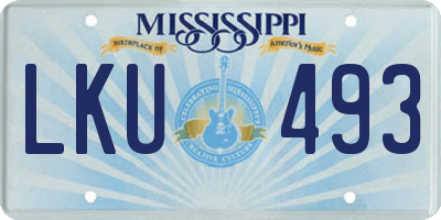 MS license plate LKU493