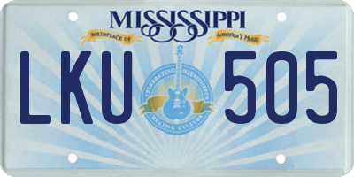 MS license plate LKU505