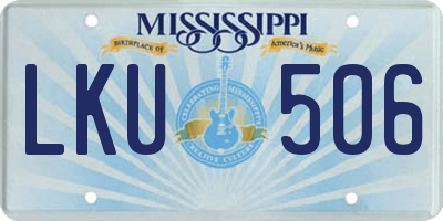 MS license plate LKU506