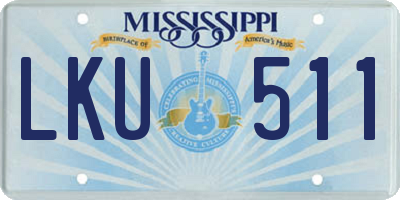 MS license plate LKU511