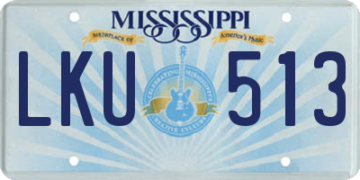 MS license plate LKU513