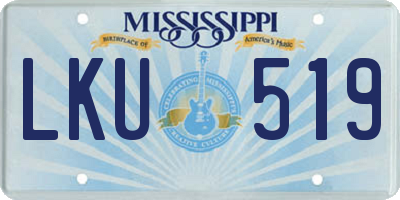MS license plate LKU519