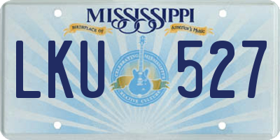 MS license plate LKU527