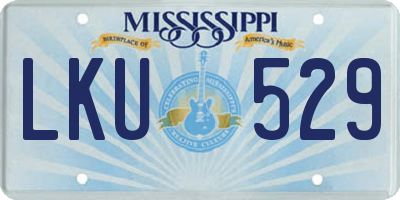 MS license plate LKU529
