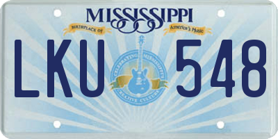 MS license plate LKU548