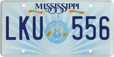 MS license plate LKU556