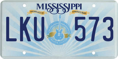 MS license plate LKU573