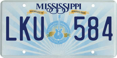 MS license plate LKU584