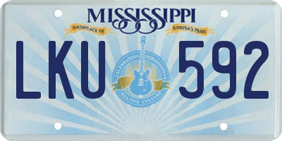 MS license plate LKU592