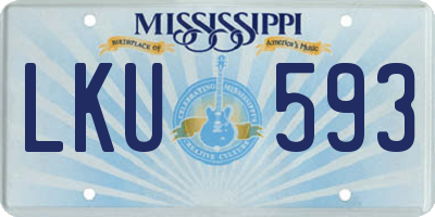MS license plate LKU593