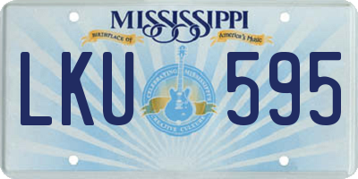 MS license plate LKU595