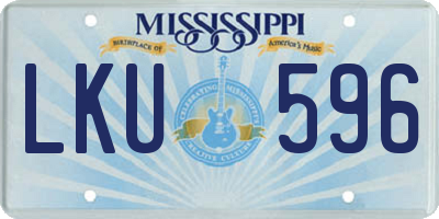 MS license plate LKU596