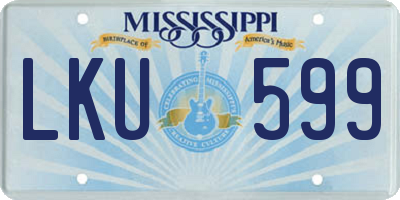 MS license plate LKU599