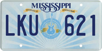 MS license plate LKU621