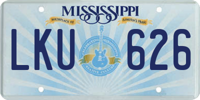 MS license plate LKU626